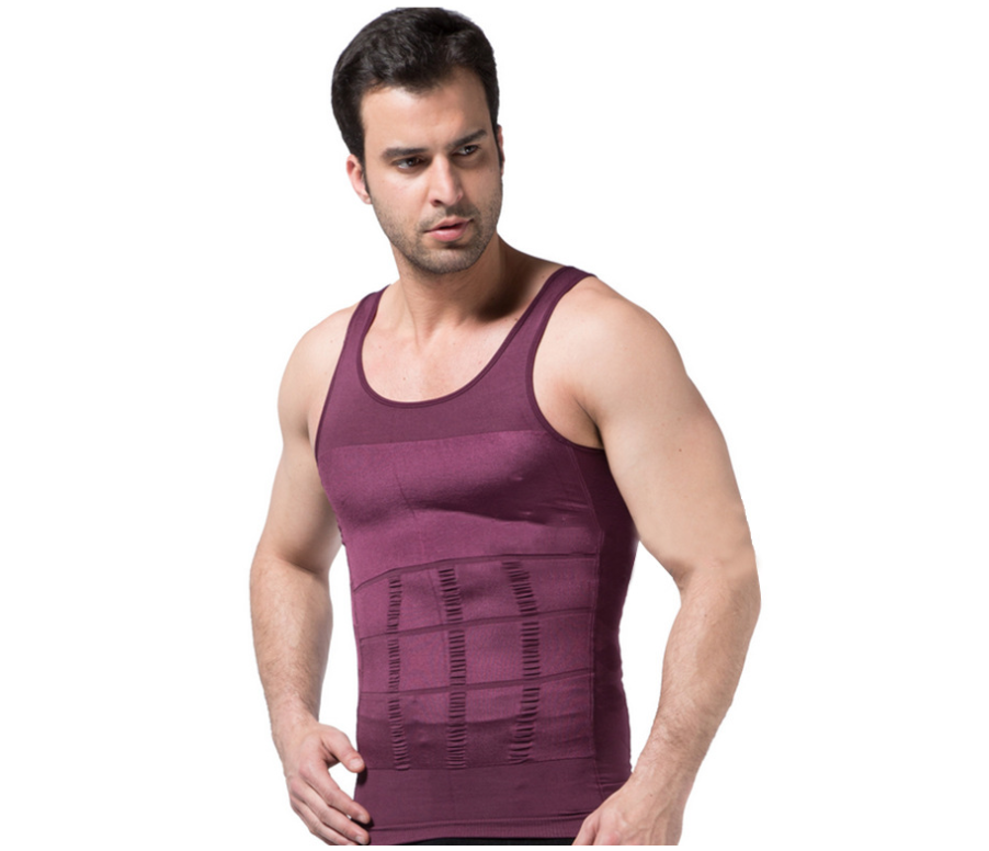 Enhanced 70D High Density Men Receiving Belly Gather Beer Belly Belly Bodysuit Vest