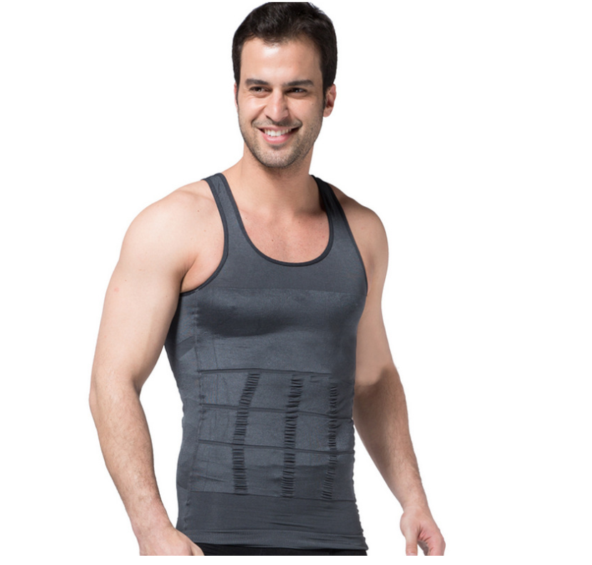 Enhanced 70D High Density Men Receiving Belly Gather Beer Belly Belly Bodysuit Vest