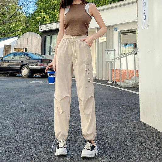 American Style Overalls Quick-drying Sports Straight Wide Leg