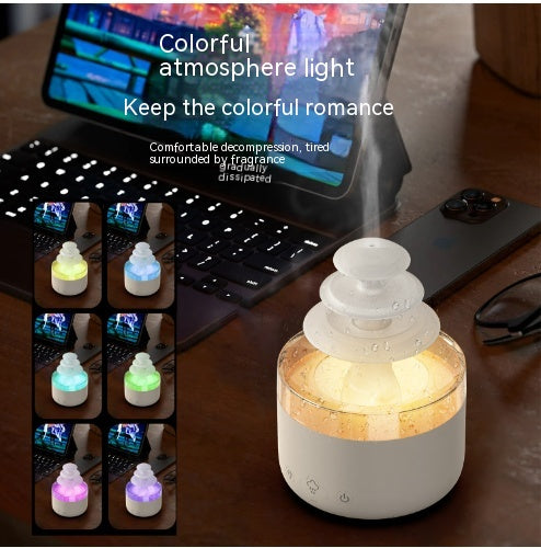 Rain Cloud Night Light Humidifier With Raining Water Drop Sound And 7 Color Led Light Essential Oil Diffuser Aromatherapy