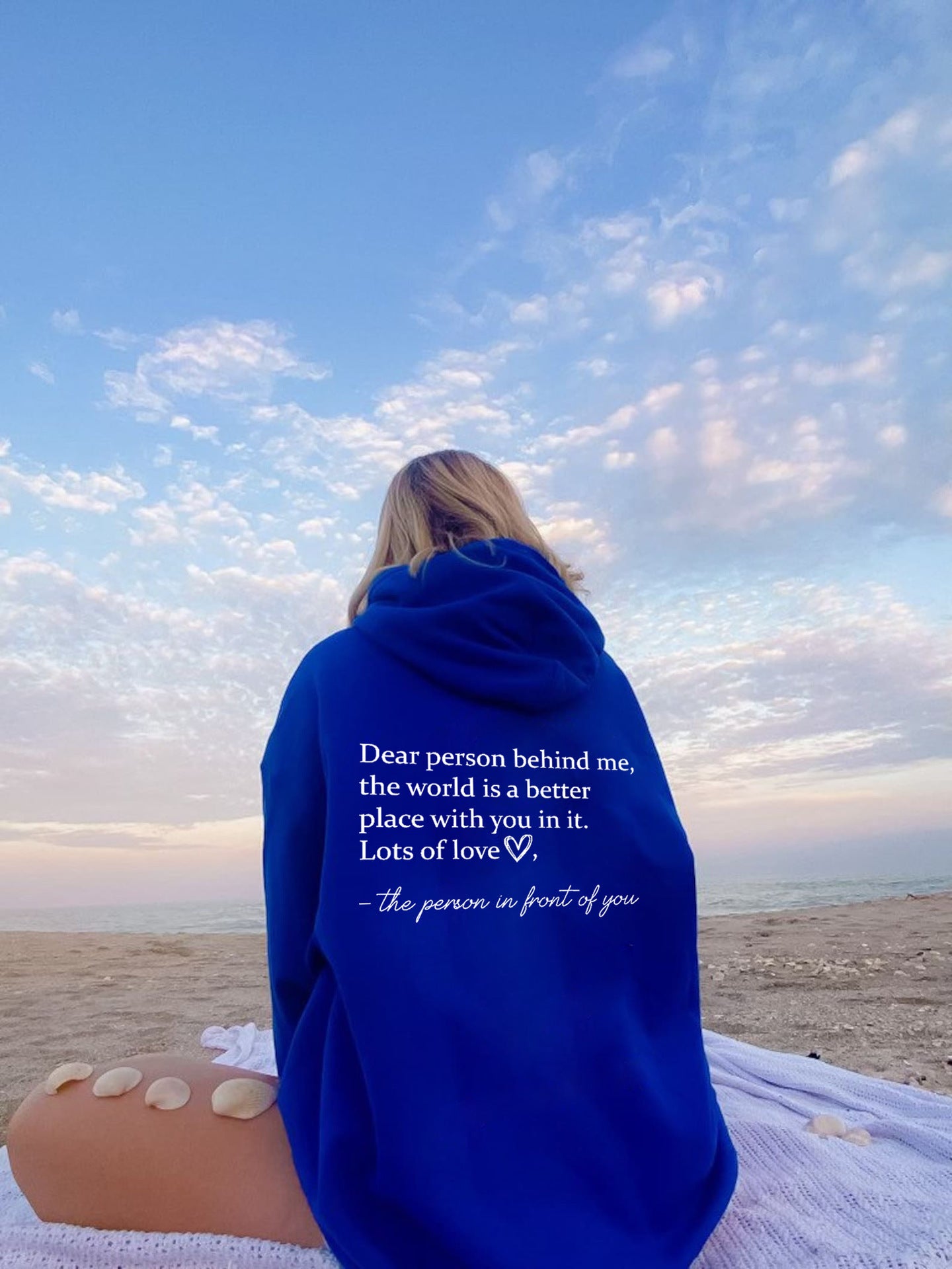 Dear Person Behind Me Hoodie Plain Letter Sweater